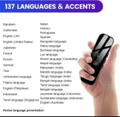 Chunmu Gerçek Zamanlı İki Yönlü - 137 Dil Tercüman Cihazı - Gri - 2