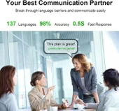Chunmu Gerçek Zamanlı İki Yönlü - 137 Dil Tercüman Cihazı - Beyaz - 3