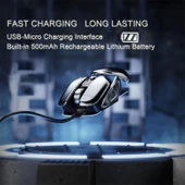 Dancesoul Benzersiz Görünümlü Sessiz Kablosuz Mouse USB ve Type-C Şarjlı - 3