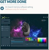 DeLUX Seeker Kablosuz Ergonomik Dikey Mouse, OLED Ekran - M618SXD-Mavi - 4