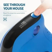 DeLUX Seeker Kablosuz Ergonomik Dikey Mouse, OLED Ekran - M618SXD-Mavi - 2
