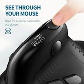 DeLUX Seeker Kablosuz Ergonomik Dikey Mouse, OLED Ekran - M618XSD-Siyah - 2