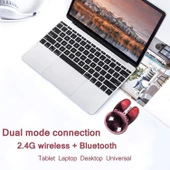 Guguelec Kablosuz Mouse, Sevimli Tavşan Bluetooth Çift Mod, Küçük - Kırmızı - 3