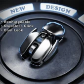 Dancesoul Benzersiz Görünümlü Sessiz Kablosuz Mouse USB ve Type-C Şarjlı - 2