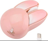 Lomiluskr Sevimli Tavşan 2.4G Kablosuz Sessiz Mouse - Pembe Tavşan - 1