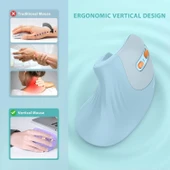 Seenda Ergonomik Kablosuz Dikey Mouse, Bluetooth 4.0+USB - Gök Mavisi - 2