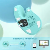 Seenda Ergonomik Kablosuz Dikey Mouse, Bluetooth 4.0+USB - Nane Yeşili - 4