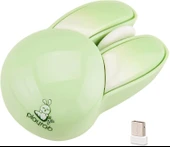 Lomiluskr Sevimli Tavşan 2.4G Kablosuz Sessiz Mouse - Yeşil Tavşan - 1