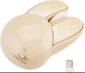Lomiluskr Sevimli Tavşan 2.4G Kablosuz Sessiz Mouse - Bej Tavşan - 1