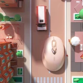 Gamextrem 2.4G USB Şarj Edilebilir Kablosuz Mouse, Sessiz Tıklama - Pembe - 4