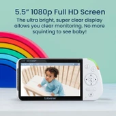 Babysense 5.5 Inc 1080p Full HD Bölünmüş Ekranlı Bebek Monitörü - 2