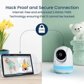 Babysense 5.5 Inc 1080p Full HD Bölünmüş Ekranlı Bebek Monitörü, 2 Kamera - 4