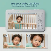 Babysense 5 Inc HD Bölünmüş Ekranlı Bebek Monitörü, 2 Kamera ve Ses Özellikli - 4