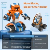 Apitor Robot X 12'si 1 arada STEM Robot Oyuncak Yapım Seti, Programlanabilir, App - 4