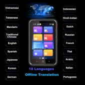 Winonela İki Yönlü AI Ses Tercümanı Cihazı WiFi Gerektirmez - 139+ Dil - Siyah - 4