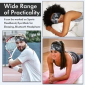 LC-dolida Uyku Maskesi - Kablosuz Kulaklıklar - Bluetooth 5.2 - Mürekkep Siyah - 2