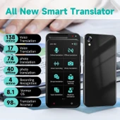 HASLED Taşınabilir Tercüman Cihazı, 138 Dil ve 4.1 Inc Dokunmatik Ekran - Siyah - 2