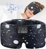 LC-dolida Yan Uyuyanlar İçin İpek Uyku Maskesi Kulaklık - Bluetooth 5.4 - Siyah - 1