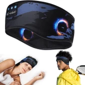 LC-dolida Uyku Maskesi - Kablosuz Kulaklıklar İnce HD Stereo Hoparlör - Siyah - 1