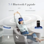 LC-dolida Yan Uyuyanlar İçin İpek Uyku Maskesi Kulaklık - Bluetooth 5.4 - Mavi - 3