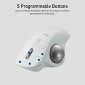 ELECOM Ergonomik Konfor Tasarım Trackball IST Kablosuz 2.4GHz Bağlantı - 4