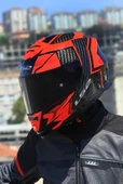 LS2 STORM 2 TRACKER SİYAH-KIRMIZI KASK (SİYAH+ŞEFFAF CAMLI) - 2