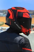 LS2 STORM 2 TRACKER SİYAH-KIRMIZI KASK (SİYAH+ŞEFFAF CAMLI) - 7