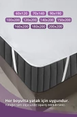 Pamuklu  Dört Köşe Lastikli Sıvı Geçirmez Yatak Alezi 120 x 200 cm - 4