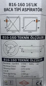 NİSALUCE 16'Lık Saç Gövde Baca Aspiratörü 30W - 2