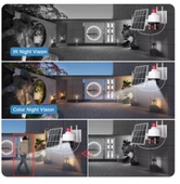 QASUL 5MP 4G Güneş Enerejili Kamera Dahili Pil PIR Hareket Algılama Dış Mekan Güvenlik Gözetleme PTZ WIFI Kamera V380 PRO - 7