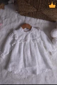 Babydola Müslin Kız Bebek Bayramlık Uzun Kollu Elbise 14100 - 1
