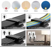 Yapışkanlı Kablo Düzenleyici Klips 4lü Set thumbnail 3