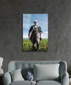 Atatürk Portresi Cam Tablo, Ev ve Ofis Duvar Dekoru, Hediyelik Büyük Temperli 4 mm Cam Tablo - 10