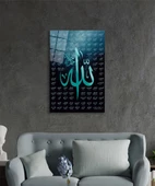 Esmaül Hüsna Allah'ın İsimleri ve Sıfatları Dini İslami Cam Tablo, Ev Ofis Duvar Dekoru, Hediyelik - 3