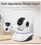 5 Antenli Bebek Izleme Kamerası Gece Görüşlü Ip Güvenlik Kamerası 360 Derece Hareket Sensörlü - 2