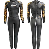 Cressi Kuwae Lady Yüzücü Elbisesi  BLACK/ORANGE 2MM -  NO:1 / XS thumbnail 1