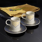 GÜRAL PORSELEN Camelia 12 Parça 6 Kişilik Kahve Fincan Takımı 6572 - 1