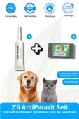 vet advice Kedi Köpek Iç Dış Tablet Damla Deri Tüy Bitkisel Parazit Bakım Seti thumbnail 1
