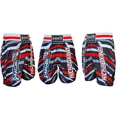 DragonDo KB242 Kick Boks Şortu Kick Boxing Antrenman Şortu Dijital Baskılı Desenli Şort - 1