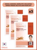 Dermal Arındırıcı, Serinletici, Sıkılaştırıcı Kırmızı Ginseng Özlü Kolajen Maske 23gr 3 Adet - 1