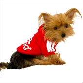 Kırmızı Adidog Kapşonlu Köpek Sweatshirt Köpek Kazağı - 3
