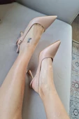 10 31 Topukla Kadın Kadeh Topuk Arkası Açık Stiletto Ayakkabı - 9