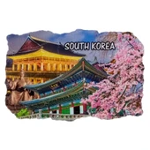Güney Kore Temalı Fresco Magnet thumbnail 1