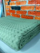 Şaheser %100 Pamuk Çift Kişilik Pike 240x220 (Tek Pike)-Yeşil - 1