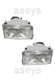 AYFAR Fiat Uno Ön Sağ Ve Sol Far Ikili Takım Halinde Uno Far (2 ADET AMPULLÜ) - 2