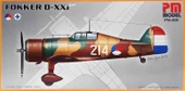 Fokker D-XXI PM Model Demonte Plastik Uçak Maket Kiti - 1