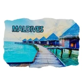 Maldivler Temalı Fresco Magnet thumbnail 1