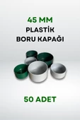 Plastik Boru Kapağı 45 MM (50 Adet) - 1