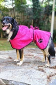 2'li Pamuklu ve Kapüşonlu Köpek Bornozu - 1