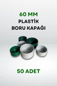 Plastik Boru Kapağı 60 MM (50 Adet) - 1